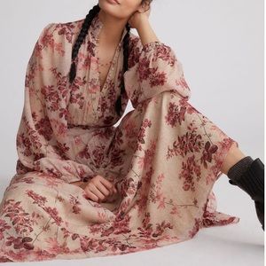Anthropologie let me be floral maxi dress